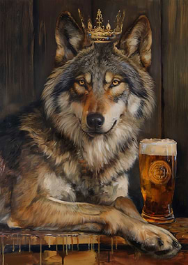 Wolf King Crown Pint Beer
