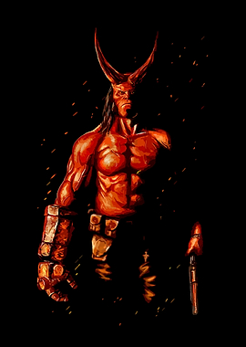 hellboy standing