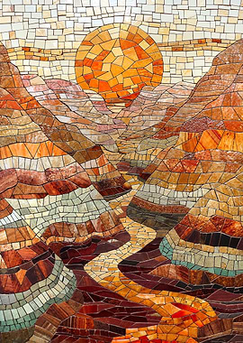 Majestic Canyon Sunset Art