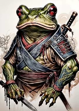 Frog Samurai Warrior