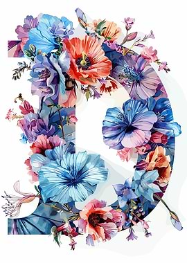 Flower Alphabet Letter D