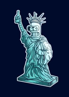Futurama American Statue