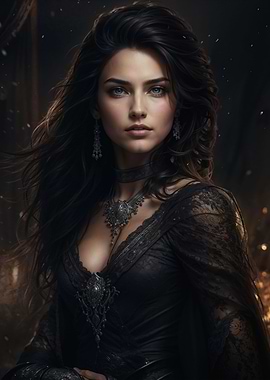 Elegant Enigma in Black