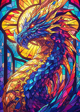 Epic Stained Glass Dragon