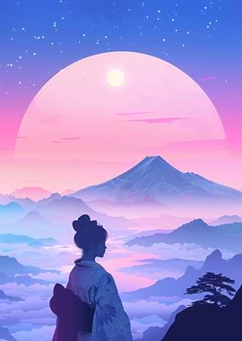 Japanese Geisha Retro