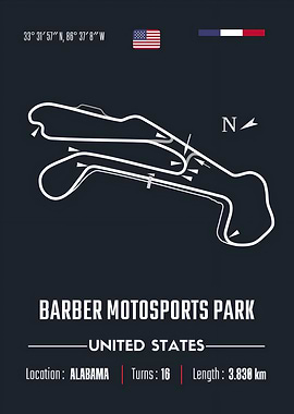 Barber Track Layout