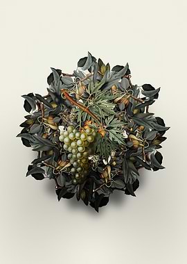 Grape Vine Fruit Wreath