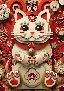 Lucky Cat Paper Craft