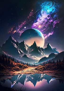 Cosmic Everest Reflection