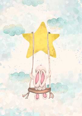 Rabbit on a Star Swing