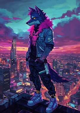 wolf cyberpunk