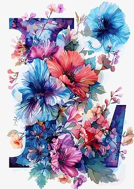 Flower Alphabet Letter L