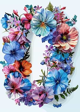 Flower Alphabet Letter O