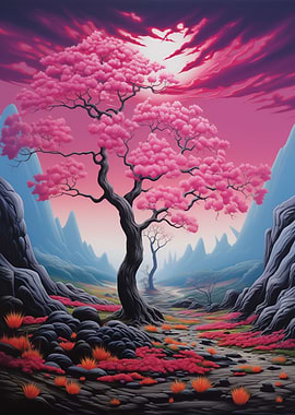 Lonely Cherry Blossom Tree