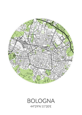 Bologna Circle City Map