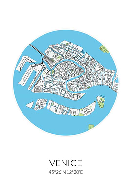 Venice Circle City Map