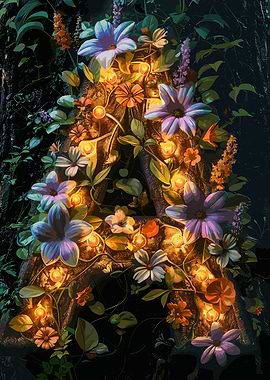 Flower Alphabet Letter A