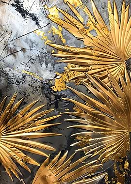 Golden Palm Leaf Splendor