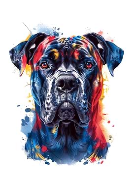 Colorful Cane Corso
