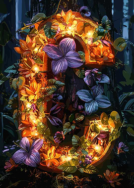 Flower Alphabet Letter C