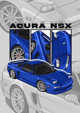 1993 Acura NSX blue