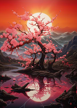 Cherry Blossom Sunset