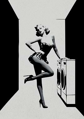 Laundry Room Retro Poster