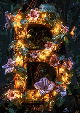 Flower Alphabet Letter B