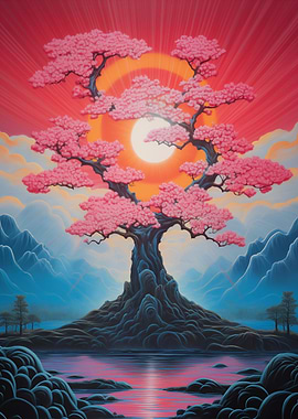 Rising Sun Cherry Blossom