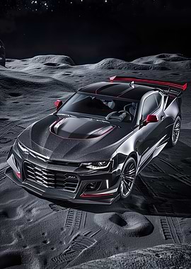 Black Sportscar on Mars