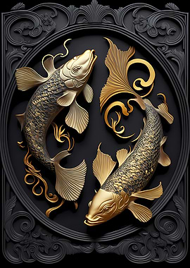 Golden Eternal Flow Fish