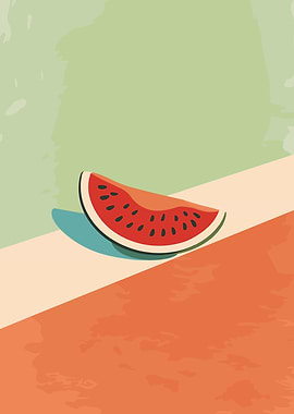 Watermelon Symbol Poster