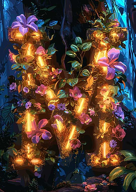 Flower Alphabet Letter M