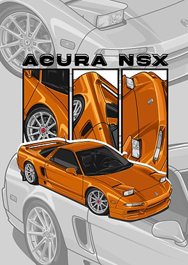 1993 Acura NSX orange