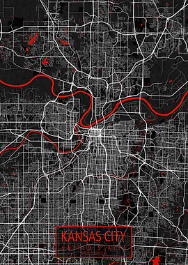 Kansas City Map Oriental