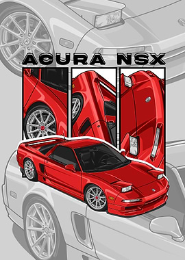 1993 Acura NSX red