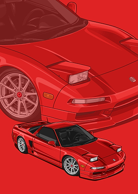 1993 Acura NSX red