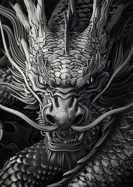Obsidian Chinese Dragon