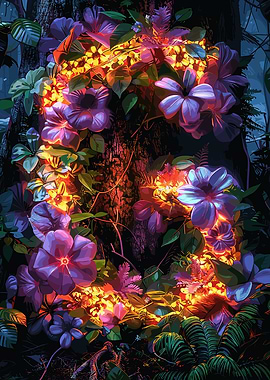 Flower Alphabet Letter G