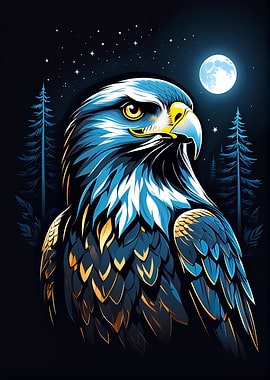 Moonlit Hawk