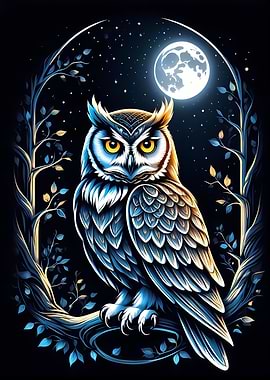 Moonlit Owl