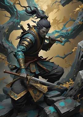 Abstract Samurai Warrior