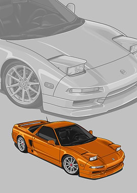 1993 Acura NSX orange
