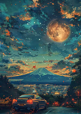 GTR R34 Fuji Moon galaxy