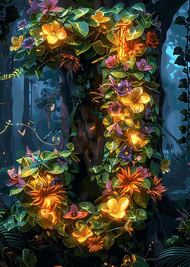 Flower Alphabet Letter J