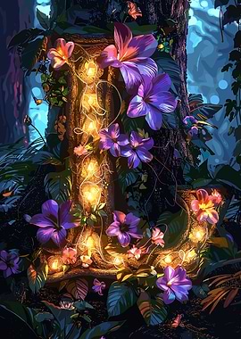 Flower Alphabet Letter L