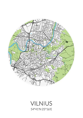 Vilnius Circle City Map