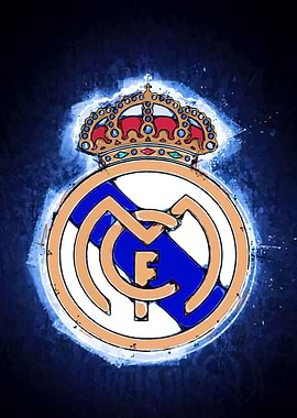 Real Madrid Logo Neon