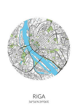 Riga Circle City Map