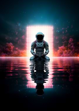 The Neon Glow Astronaut